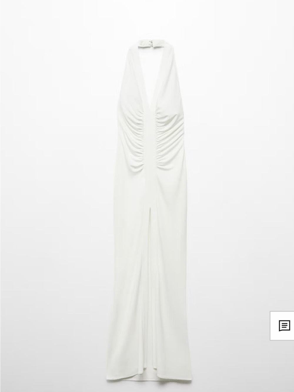 Victoria Beckham & Mango White Backless Halter Maxi Dress NWT